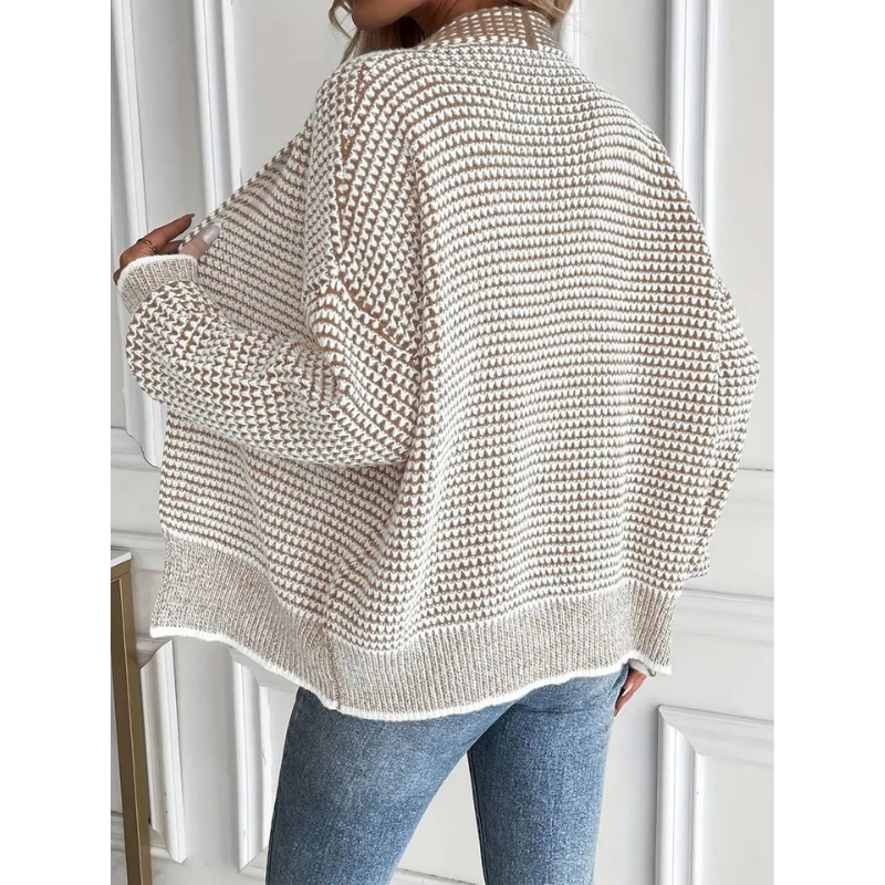 Nora – Damenjacke mit Ballonärmeln und farbigen Akzenten