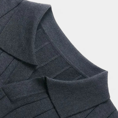 Eleganter Langarm-Polo – Slim Fit für Herren