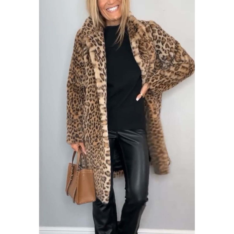 Elegante Damenjacke im Leopardenprint