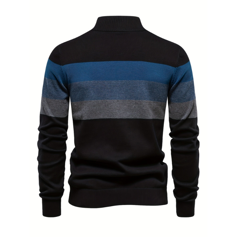 Riviera Baumwoll-Half-Zip-Pullover – Klassischer Herrenstil für zeitlose Eleganz