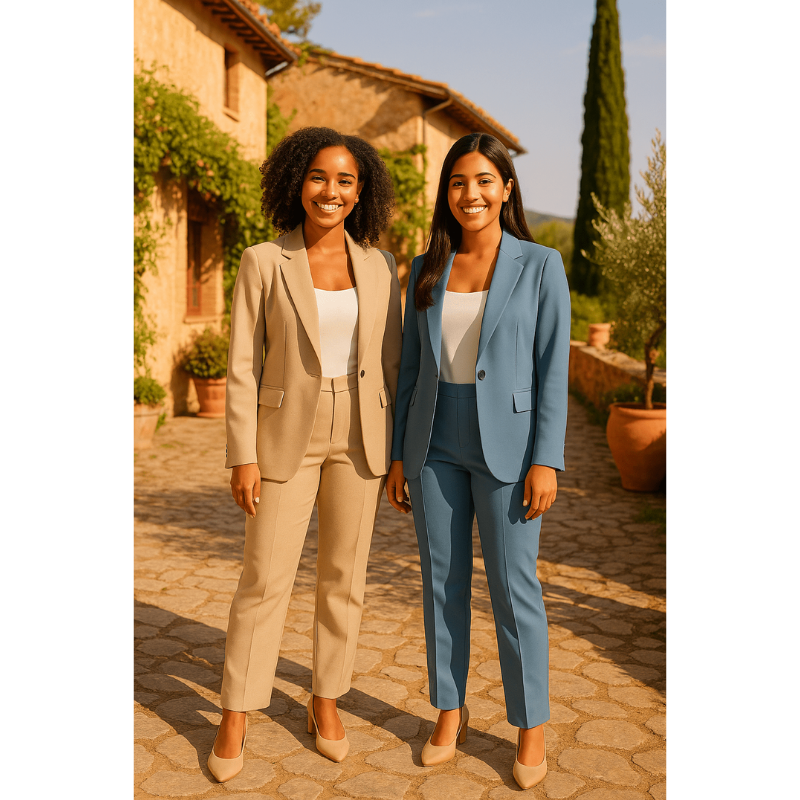 Milano Elegance Damenanzug – Blazer und Hose Set mit Optimalem Schnitt