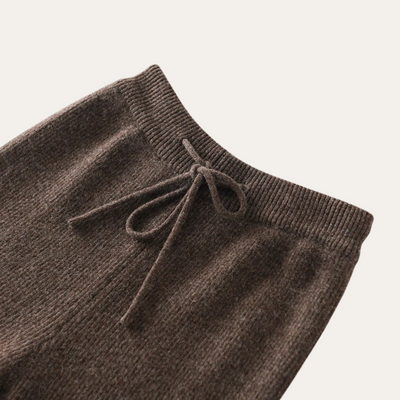 Breite Strickhose aus Cashmere für Damen