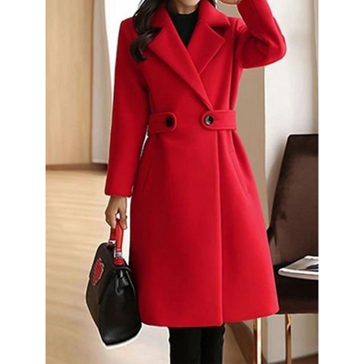 Figurbetonte Winterjacke mit Taillengürtel