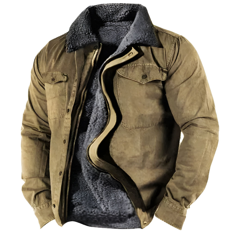 Herren Winter Militärjacke – Funktionale Taschen und nachhaltiges Design