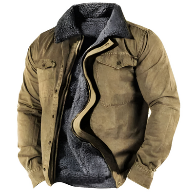 Herren Winter Militärjacke – Funktionale Taschen und nachhaltiges Design