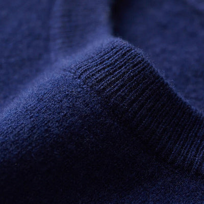 Navy Merino Wool Pullover – Timeless Elegance for Men