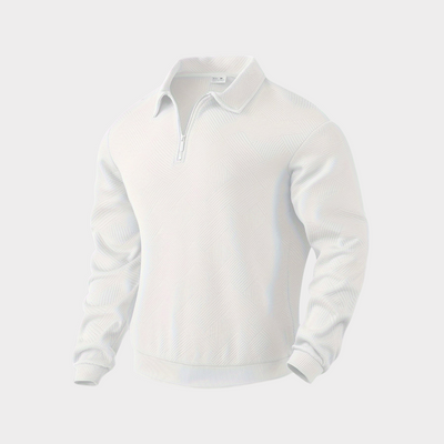Luxuriöser Quarter-Zip Pullover mit Geometrischem Muster – Herren