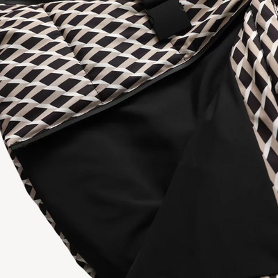 Damen Winterjacke mit Gürtel – Wasserabweisend und Kapuze, gepolstert