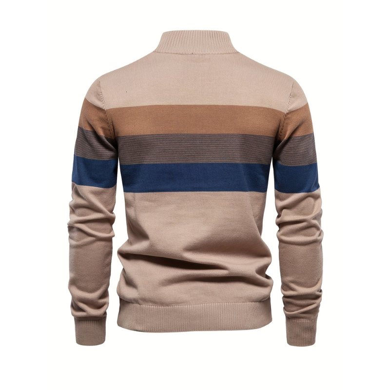 Riviera Baumwoll-Half-Zip-Pullover – Klassischer Herrenstil für zeitlose Eleganz