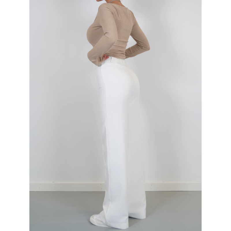 Beatrix Weite Damenhose mit Hohem Taillenbund