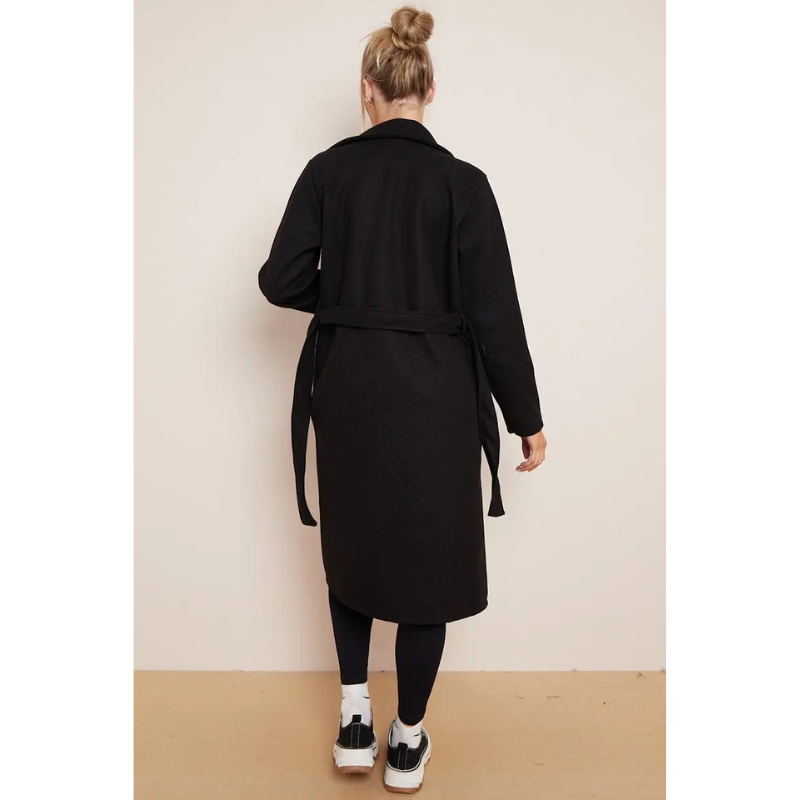 Margot - Klassischer Wollmantel mit Gürtel im Rivoli-Stil