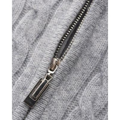 100% Kaschmir Gewebter Halbzip-Pullover