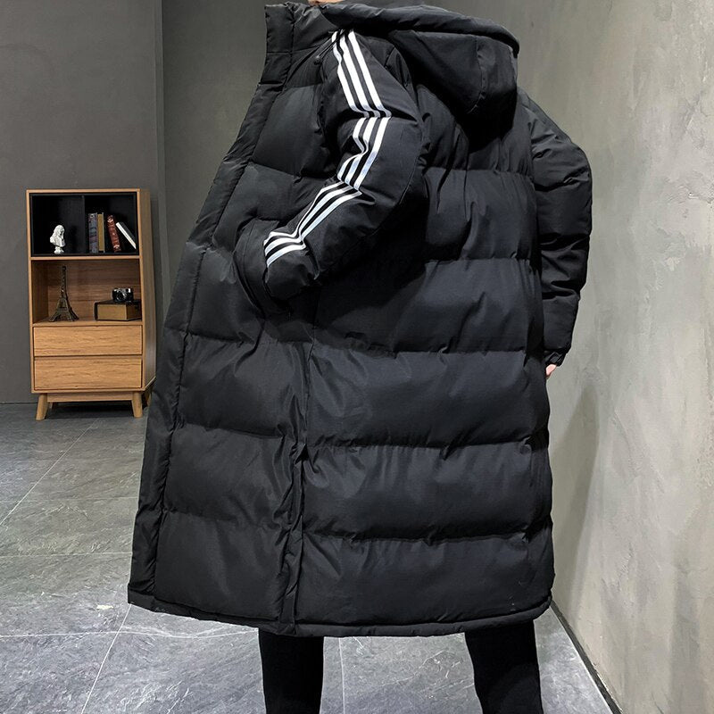 Lucian Langwintermantel – Elegante Wärme mit Kapuze