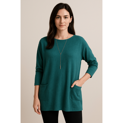 Mira Oversized Baumwoll-Tunika – Bequemes Damenoberteil mit luftigem Schnitt