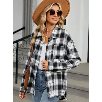 Milano Damen Karo-Bluse aus hochwertiger Baumwolle