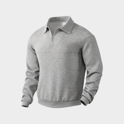 Luxuriöser Quarter-Zip Pullover mit Geometrischem Muster – Herren