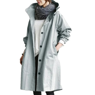 ADALEE – Lange Damen Regenjacke, wasserdicht