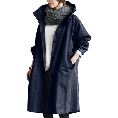 ADALEE – Lange Damen Regenjacke, wasserdicht