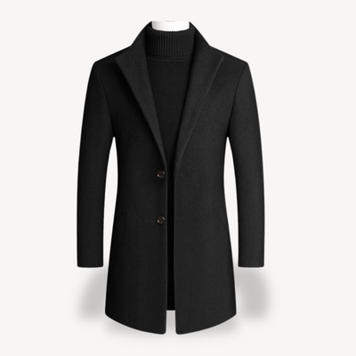 Herren Wollmix Chesterfield Mantel – Zeitloser Übermantel