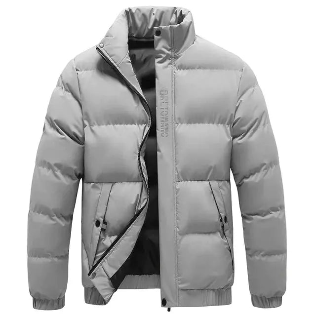 Herren Winterjacke mit Kragen – Wasser- und winddicht