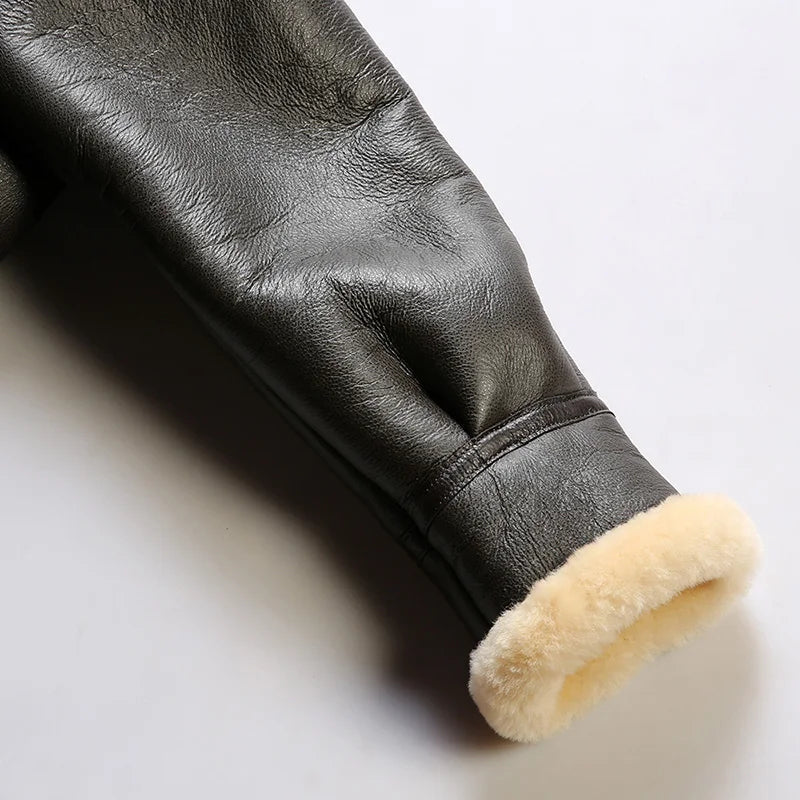 Leder Aviator Jacke – Exquisite Herrenmode für Herbst und Winter