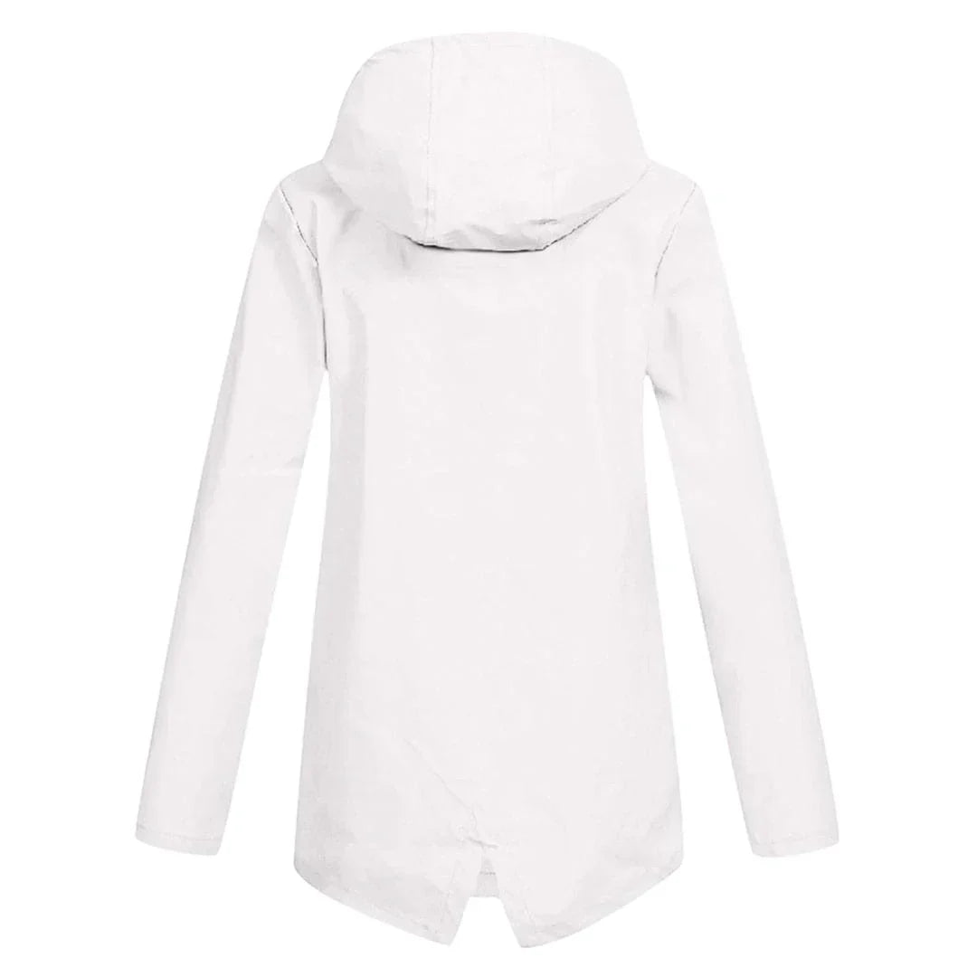 Wasserdichte Damen-Regenjacke mit Kapuze