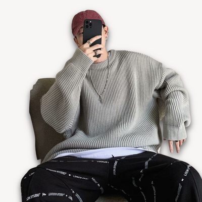 Herren Oversized Strickpullover für den Winter