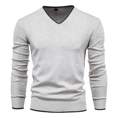 Como Slim Fit Pullover für Herren mit V-Ausschnitt