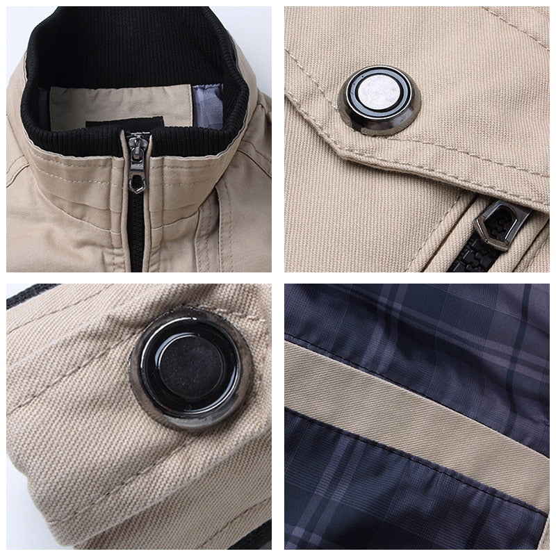 Satino Milano Herren Winterjacke – Winddicht und Warm mit Hochkragen