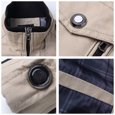 Satino Milano Herren Winterjacke – Winddicht und Warm mit Hochkragen