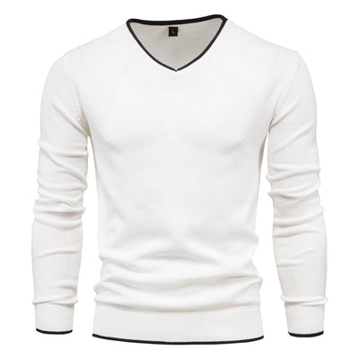 Como Slim Fit Pullover für Herren mit V-Ausschnitt