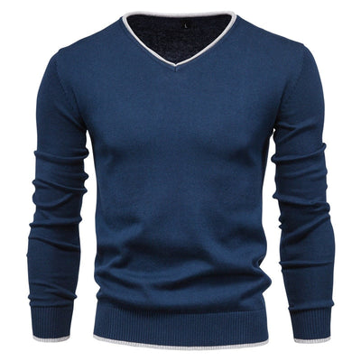 Como Slim Fit Pullover für Herren mit V-Ausschnitt