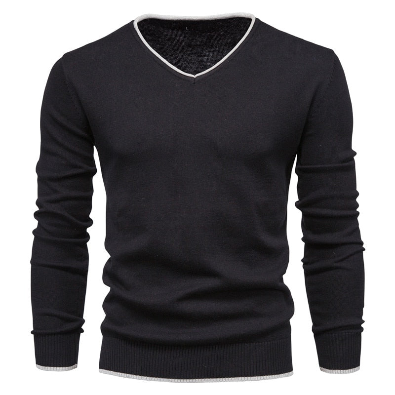 Como Slim Fit Pullover für Herren mit V-Ausschnitt