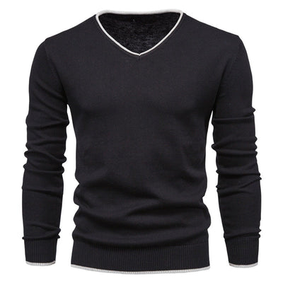 Como Slim Fit Pullover für Herren mit V-Ausschnitt