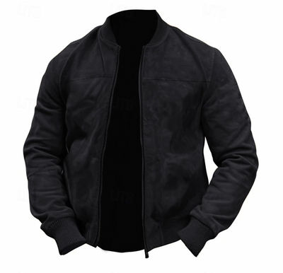 Herren Leichte Wildleder Bomberjacke – Elegant & Vielseitig