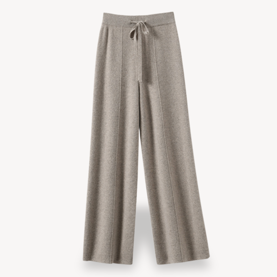 Cashmere Damenhose – Bequeme Hose mit Kordelzug