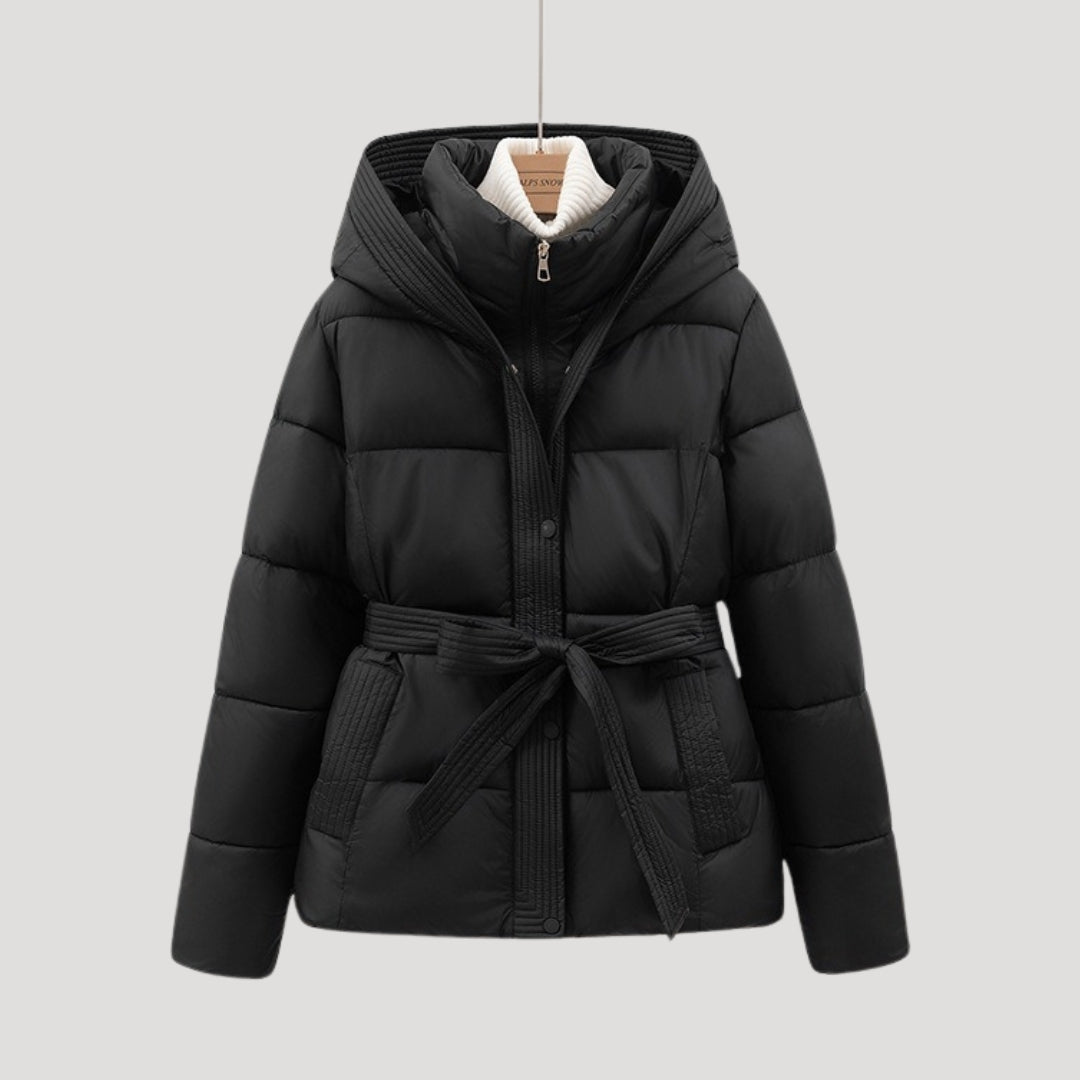 Milano Lange Damen Winterjacke mit Taillengürtel