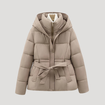 Milano Lange Damen Winterjacke mit Taillengürtel
