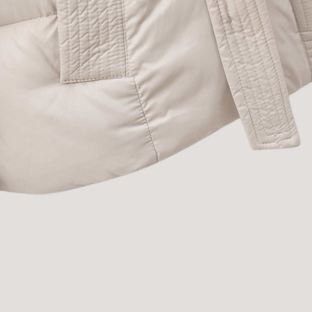 Milano Lange Damen Winterjacke mit Taillengürtel