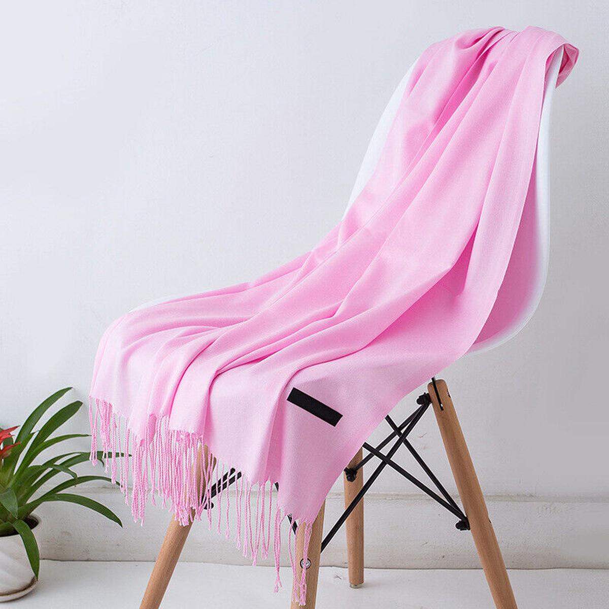 Lange Cashmere-Fransen-Schal – Weich, Warm und Elegant