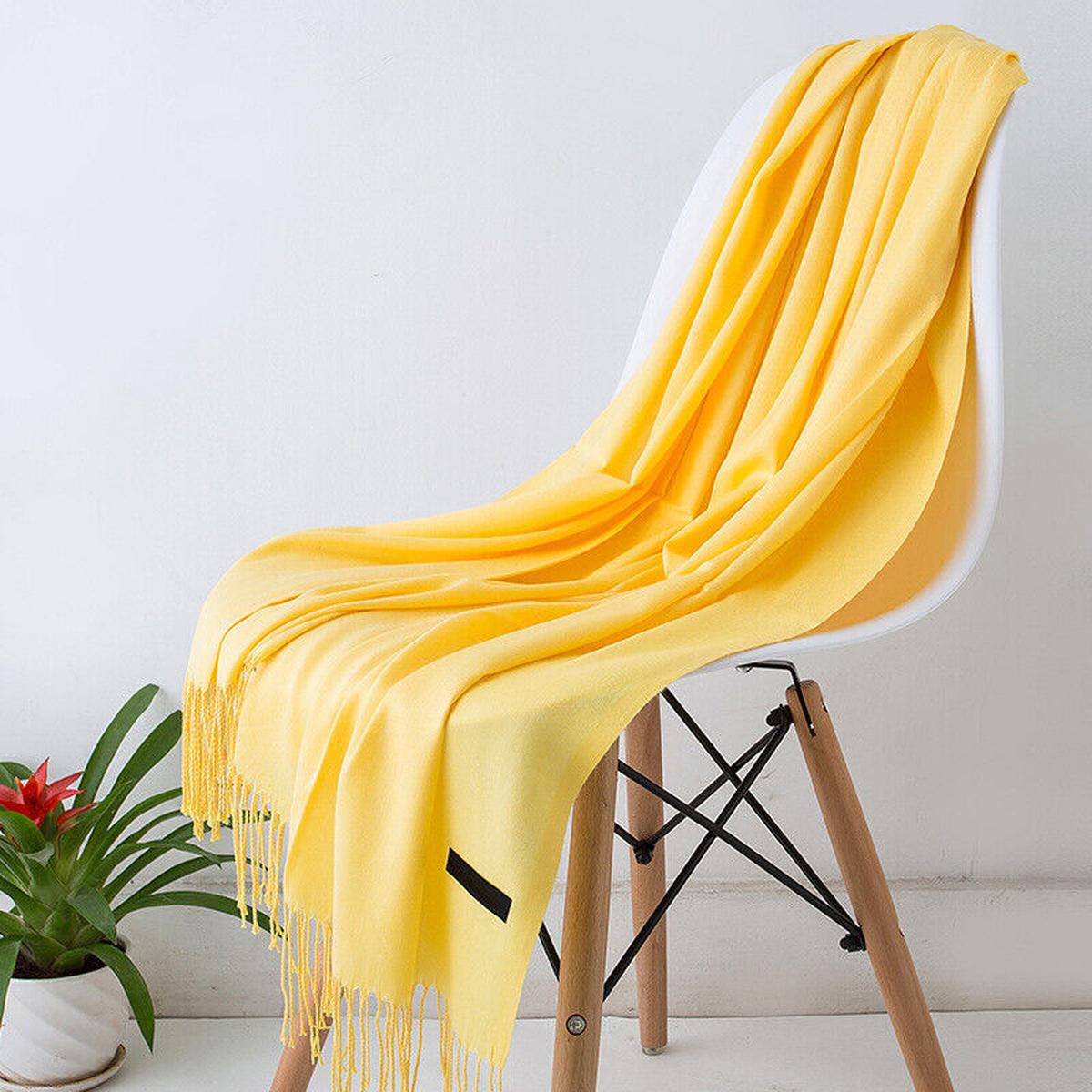 Lange Cashmere-Fransen-Schal – Weich, Warm und Elegant