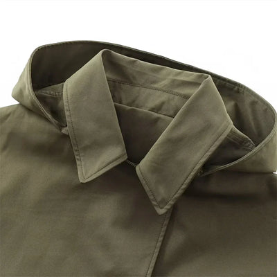 Eleganter Wetterfester Damen-Trenchcoat mit Kapuze