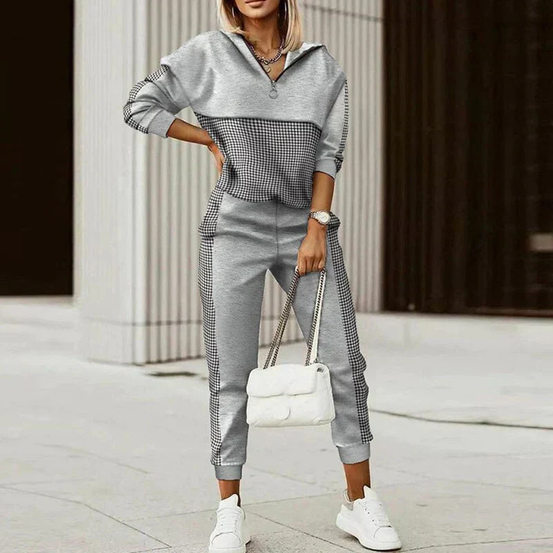 Frauen Hoodie und Jogginghose Set – Bequemes Zweiteiliges Athleisure Outfit