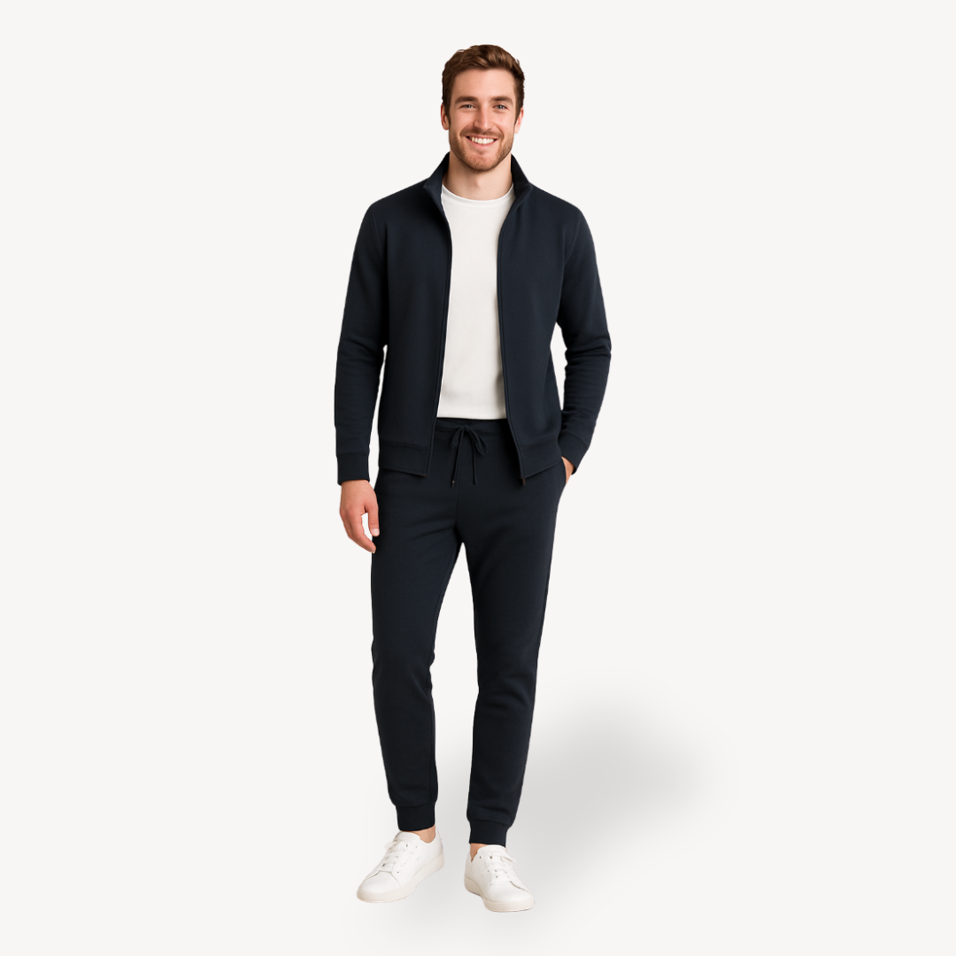 Herren Slim Fit Trainingsanzug – 2-teilig mit Hoodie und Baumwoll-Jogginghose