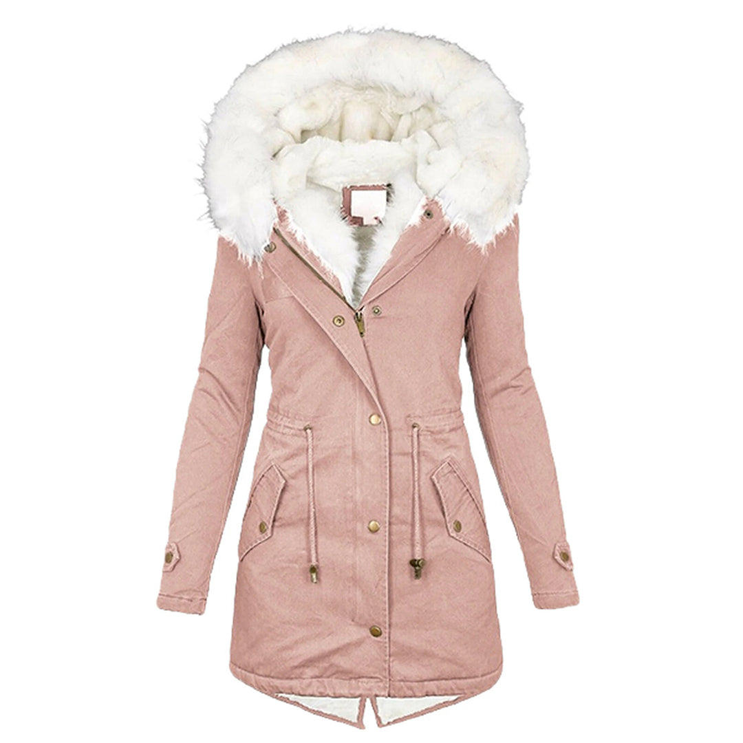 Damen Winterjacke mit Kapuze – Stilvoll und Warm gefüttert