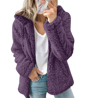 Eleganter Damen Teddy Fleece Mantel – Warm und Kuschelig