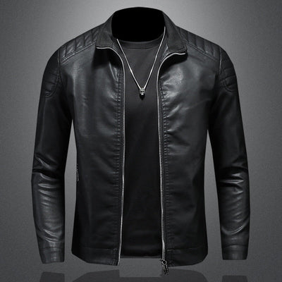 Herren Slim Fit Lederjacke – Klassisches und Zeitloses Design