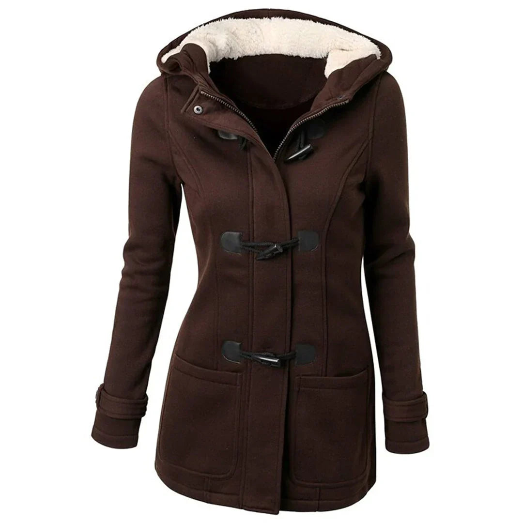 SAMANTHA – Damen Winterjacke mit Kapuze in Langform