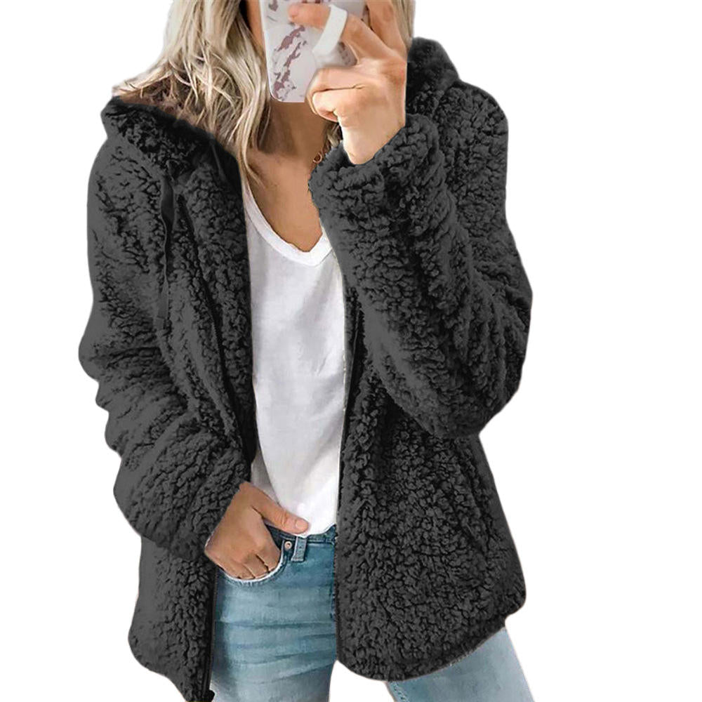 Eleganter Damen Teddy Fleece Mantel – Warm und Kuschelig