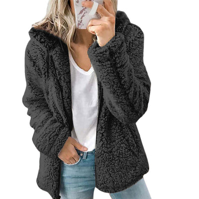 Eleganter Damen Teddy Fleece Mantel – Warm und Kuschelig